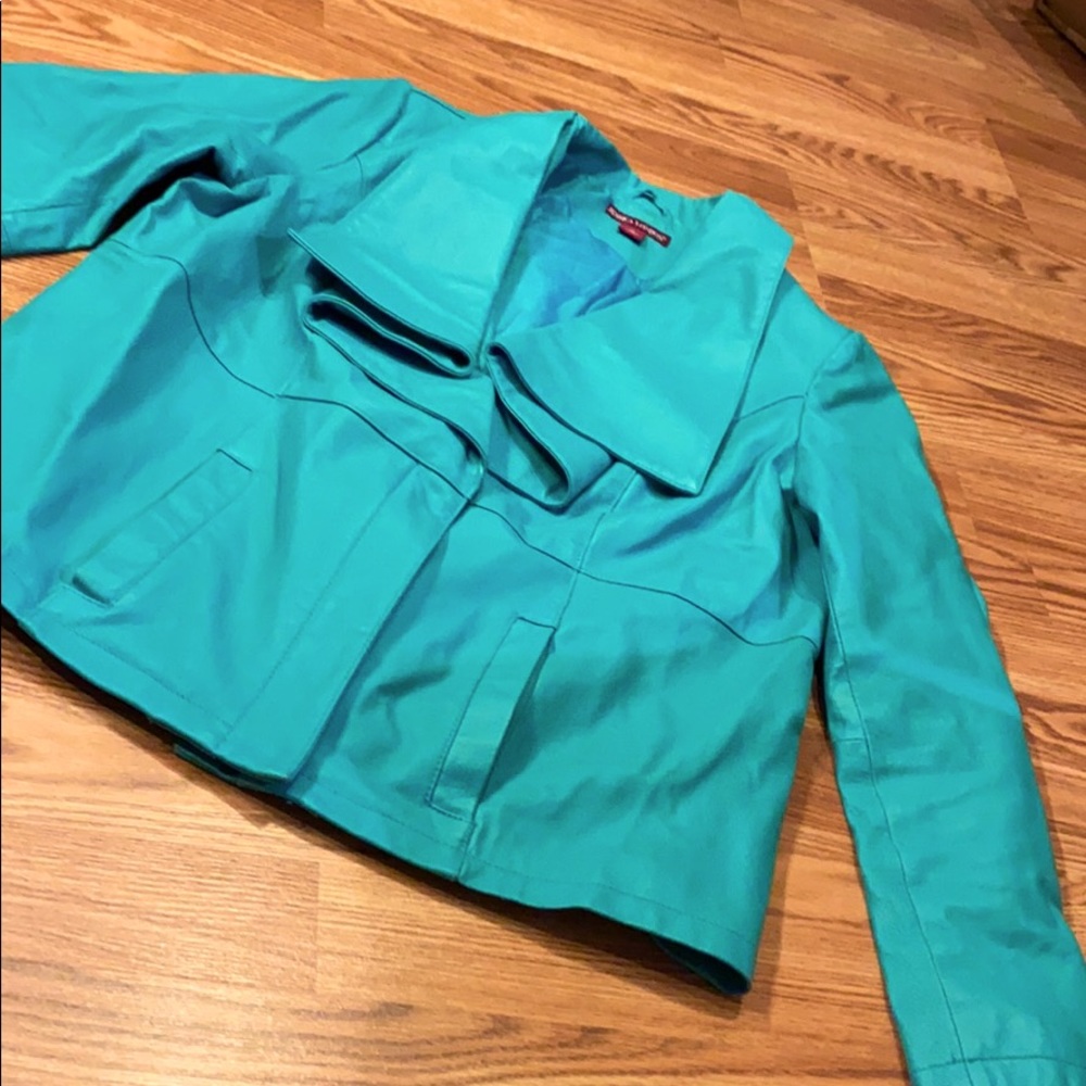 Jessica London leather jacket 14